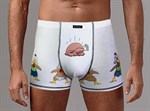 Мужские трусы-боксеры с принтом в виде ощипанных курочек 317848