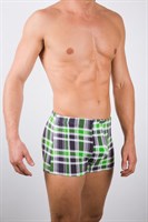 Мужские хлопковые трусы-боксеры в клетку 317886