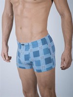 Мужские трусы-боксеры plus size в крупную цветную клетку 317925