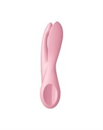 Розовый вибратор Threesome 1 с  пальчиками  - фото 1378581