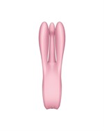 Розовый вибратор Threesome 1 с  пальчиками  - фото 1378582