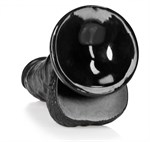 Черный фаллоимитатор Curved Realistic Dildo Balls Suction Cup 6 - 15,5 см. - фото 1378878