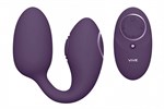 Фиолетовое виброяйцо с дополнительной клиторальной стимуляцией Aika - фото 1378939