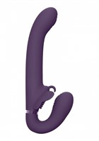 Фиолетовый женский безремневой вибрострапон Satu - 23 см. - фото 1378951