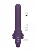 Фиолетовый женский безремневой вибрострапон Satu - 23 см. - фото 1378953