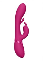 Розовый вибромассажер-кролик Tama - 23,2 см. - фото 1378989