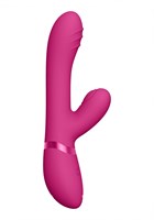 Розовый вибромассажер-кролик Tani - 21,5 см. - фото 1379011
