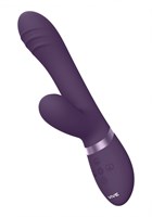 Фиолетовый вибромассажер-кролик Tani - 21,5 см. - фото 1379013