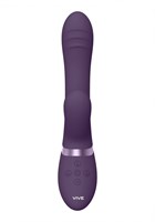 Фиолетовый вибромассажер-кролик Tani - 21,5 см. - фото 1379014