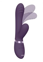 Фиолетовый вибромассажер-кролик Tani - 21,5 см. - фото 1379016