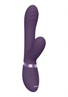 Фиолетовый вибромассажер-кролик Tani - 21,5 см. - фото 1379012