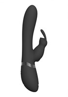 Черный вибромассажер-кролик Taka - 21,3 см. - фото 1379018
