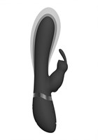 Черный вибромассажер-кролик Taka - 21,3 см. - фото 1379020