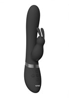 Черный вибромассажер-кролик Taka - 21,3 см. - фото 1379017