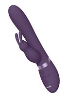 Фиолетовый вибромассажер-кролик Taka - 21,3 см. - фото 1379024