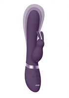 Фиолетовый вибромассажер-кролик Taka - 21,3 см. - фото 1379025