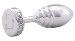 Серебристая анальная втулка Doxy Ribbed Butt Plug - 10,5 см. 321623 - фото 54222