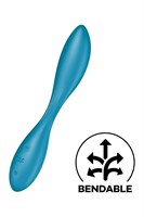 Синий гибкий вибратор Satisfyer G-Spot Flex 1 - 19,5 см. - фото 1379041