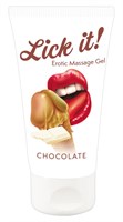 Лубрикант на водной основе Lick it! Chocolate с ароматом шоколада - 50 мл. - фото 1379089