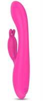 Розовый вибратор-кролик с функцией нагрева - 21,8 см. - фото 1379147