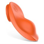 Оранжевая вибровкладка в трусики с пультом ДУ - фото 1423686
