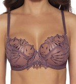 Бюстгальтер с шитыми мягкими чашками с вышивкой 323874