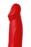 Красная насадка на пенис для двойного проникновения - 19 см. - фото 1379457
