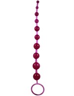Ярко-розовая анальная цепочка Beads of Pleasure - 30 см. - фото 1432096