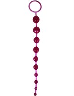 Ярко-розовая анальная цепочка Beads of Pleasure - 30 см. - фото 1432095
