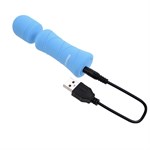 Голубой wand-вибратор Out Of The Blue - 10,5 см. - фото 1380071