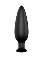 Черная анальная пробка №07 Self Penetrating Butt Plug - 12 см. - фото 1380099