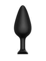 Черная анальная пробка Butt plug №04 - 10 см. - фото 1380120