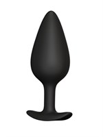 Черная анальная пробка Butt plug №04 - 10 см. - фото 1380121