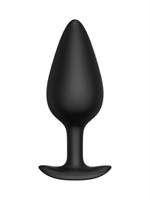 Черная анальная пробка Butt plug №04 - 10 см. - фото 37715