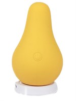 Желтый перезаряжаемый вибратор Juicy Pear - 8,2 см. - фото 1419274