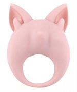 Нежно-розовое перезаряжаемое эрекционное кольцо Kitten Kiki - фото 1421698