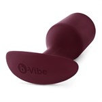 Бордовая пробка для ношения B-vibe Snug Plug 5 - 14 см. - фото 1380483