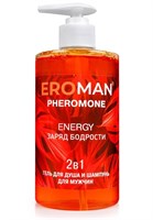 2 в 1 гель для душа и шампунь с феромонами для мужчин ENERGY Eroman, 430 мл