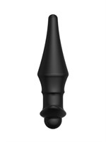 Черная перезаряжаемая анальная пробка №08 Cone-shaped butt plug - 13,5 см. - фото 1416423