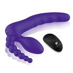 Фиолетовый безремневой страпон с пультом ДУ 7’’ Remote Control Strapless - 24 см. 332147 - фото 52073