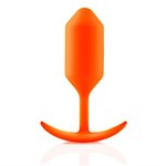 Оранжевая пробка для ношения B-vibe Snug Plug 3 - 12,7 см. - фото 1380733