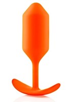 Оранжевая пробка для ношения B-vibe Snug Plug 3 - 12,7 см. - фото 1380731