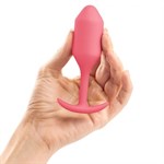 Розовая пробка для ношения B-vibe Snug Plug 2 - 11,4 см. - фото 1380766