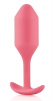 Розовая пробка для ношения B-vibe Snug Plug 2 - 11,4 см. - фото 1380763