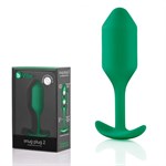Зеленая пробка для ношения B-vibe Snug Plug 2 - 11,4 см. - фото 1380773