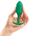 Зеленая пробка для ношения B-vibe Snug Plug 2 - 11,4 см. - фото 1380774