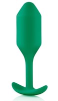 Зеленая пробка для ношения B-vibe Snug Plug 2 - 11,4 см. - фото 482877