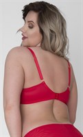 Красный бюстгальтер с мягкой чашкой из кружева с «ресничками» 333015 Красный бюстгальтер с мягкой чашкой из кружева с «ресничками» 333015