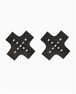 Черные пэстисы-кресты с клепками - фото 1380777