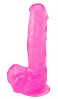 Розовый реалистичный фаллоимитатор - 18 см. - фото 482909